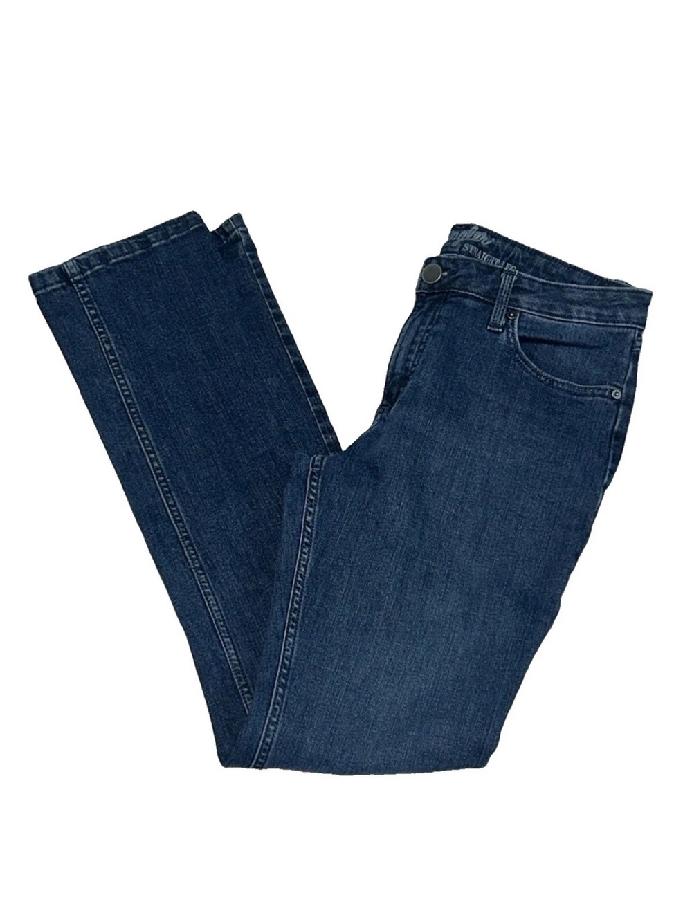 Wrangler Straight Leg Women’s Blue Jeans 31x34 Classic Denim Stretch Casual - Picture 2 of 10